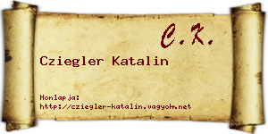 Cziegler Katalin névjegykártya